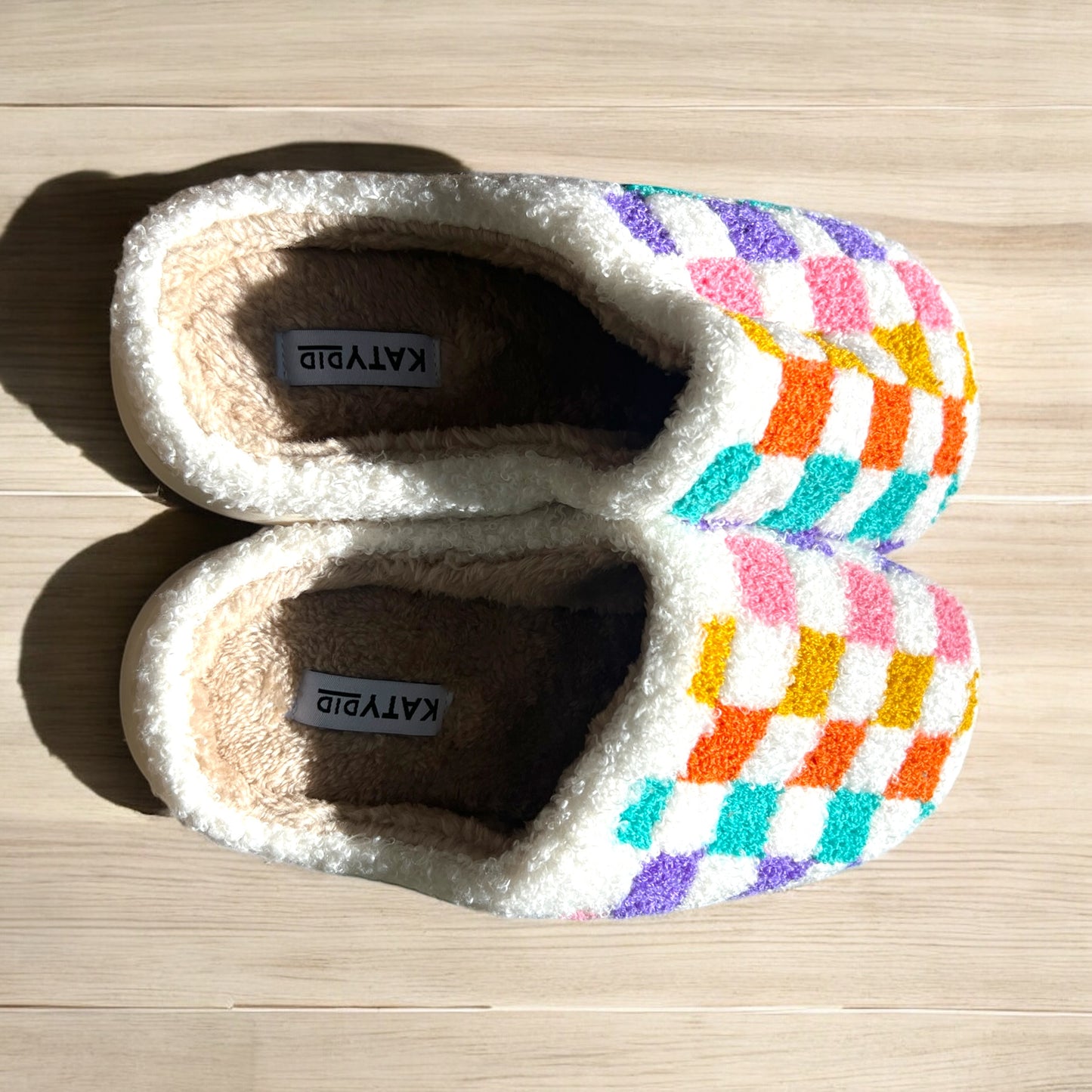 Colorful Checkered Slippers