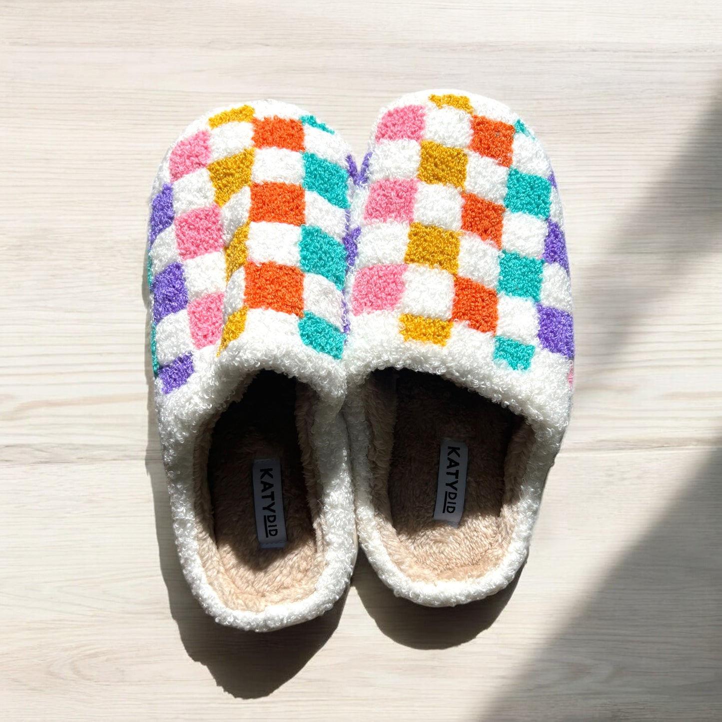 Colorful Checkered Slippers
