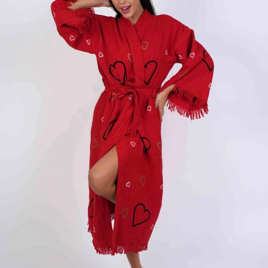 Red Love Kaftan