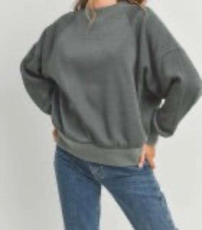 OLIVE GREEN RAGLAN SLEEVE TOP - Kendrick Line Designs