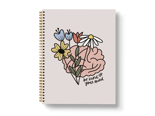 Be Kind To Your Mind Mental Health Journal - Kendrick Line Designs
