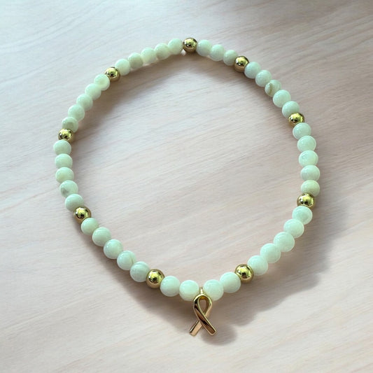 White Awareness Bracelet: Mother of Pearl