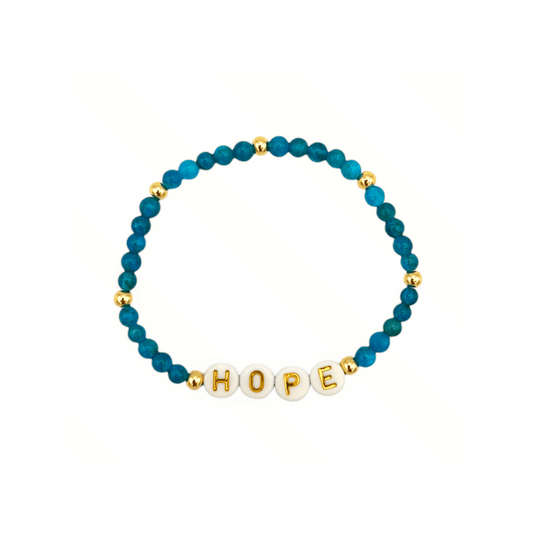 Ovarian Cancer Inspiration- Word Beaded Bracelet