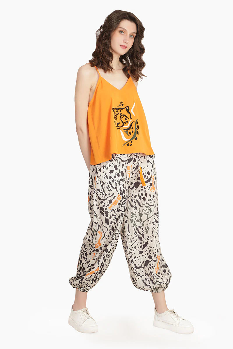 Feisty Orange Cheetah Tank - Kendrick Line Designs