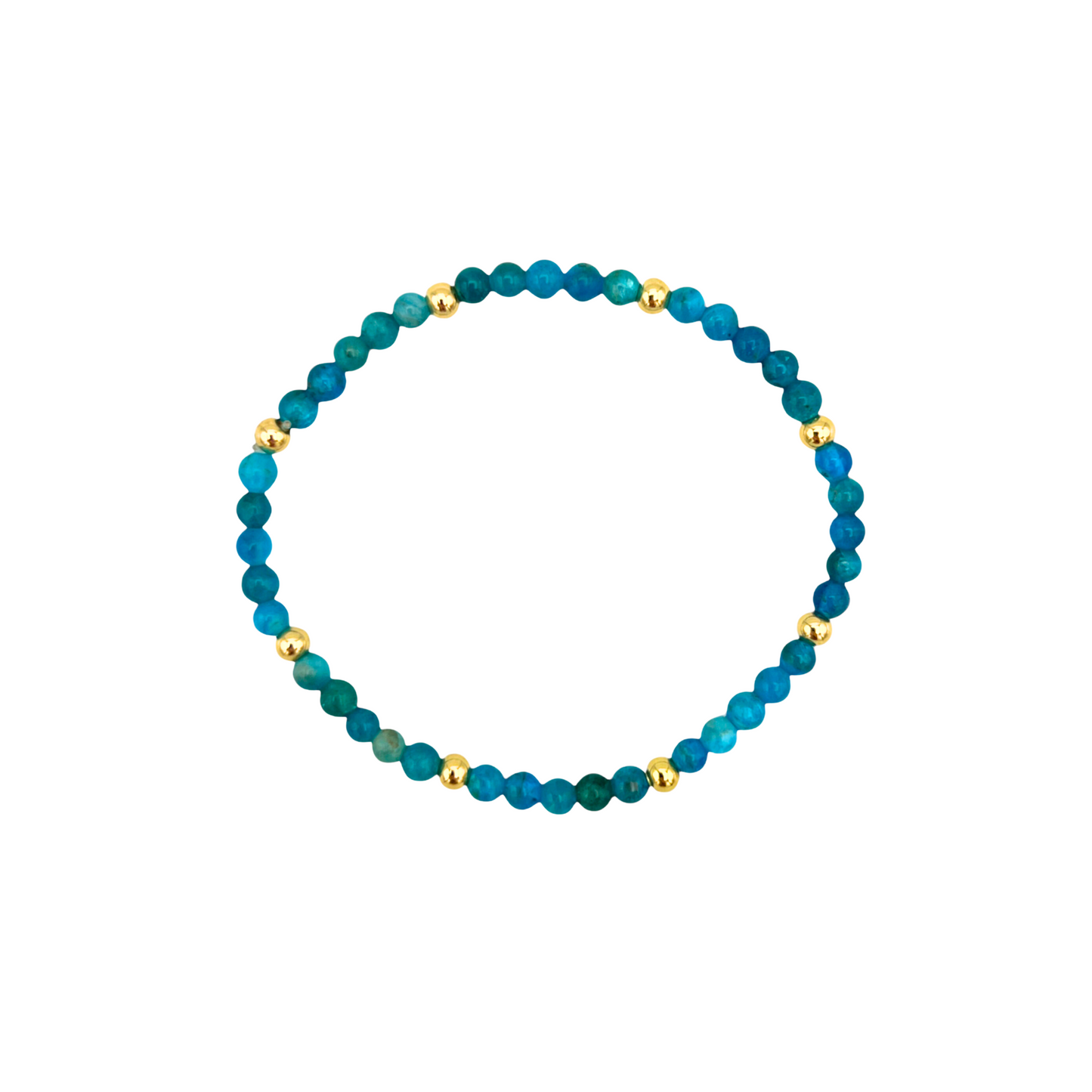 Petite Teal Beaded (Apatite) Bracelet