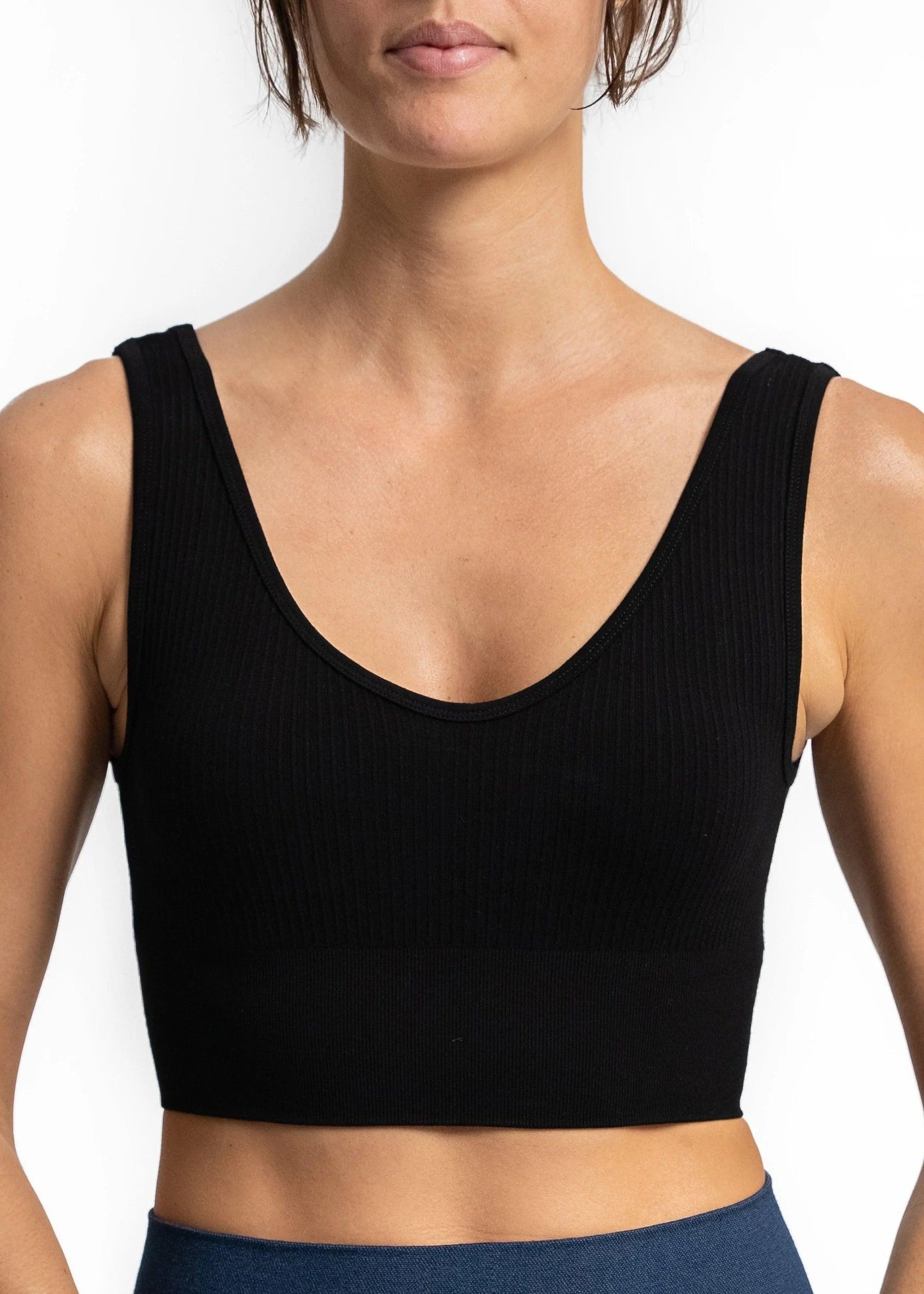 Ribbed Bra V-Neck - Kendrick Line Designs