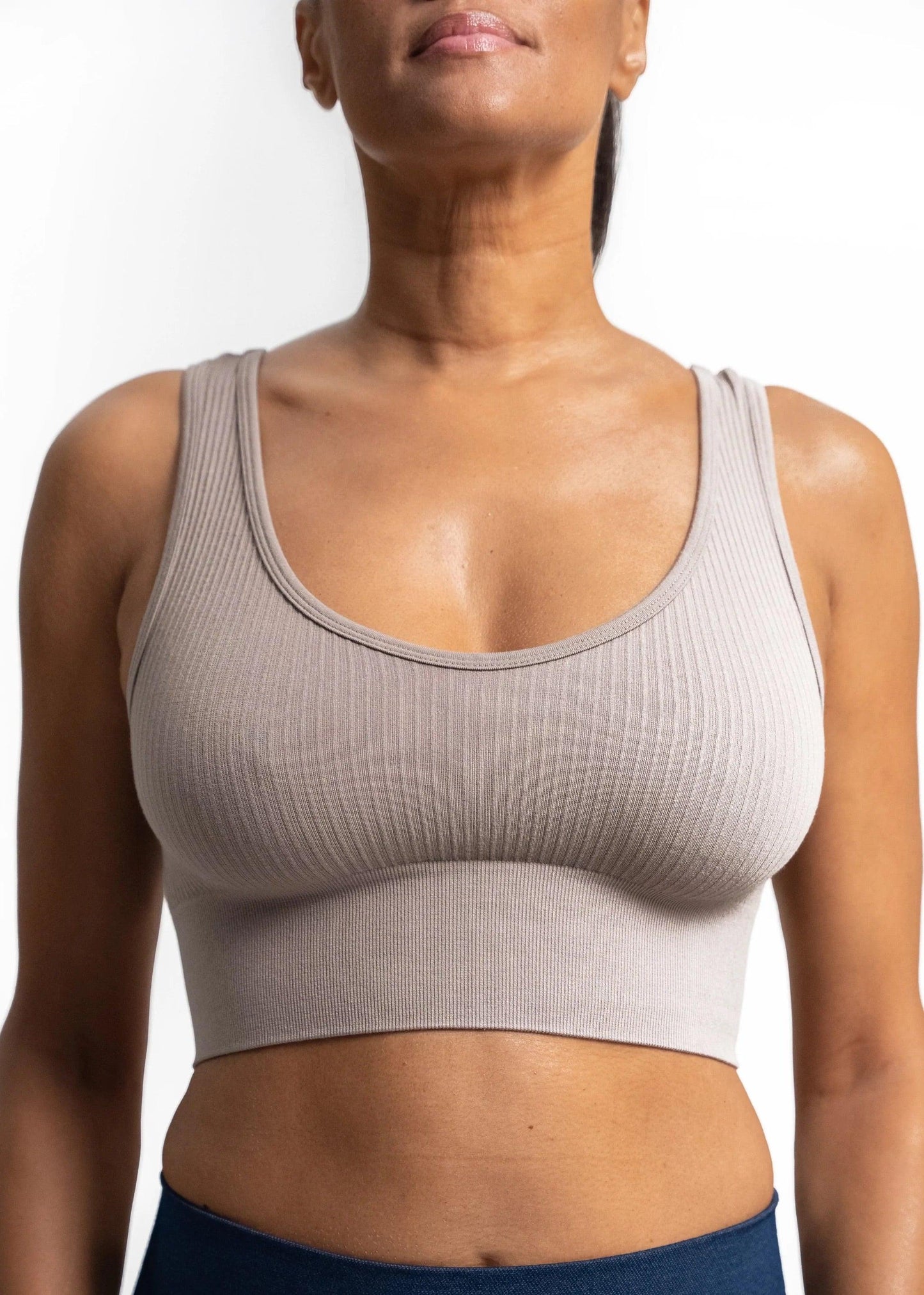 Ribbed Bra V-Neck - Kendrick Line Designs