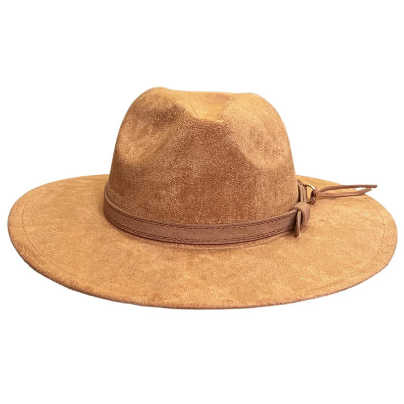 Golden Faux Suede Hat