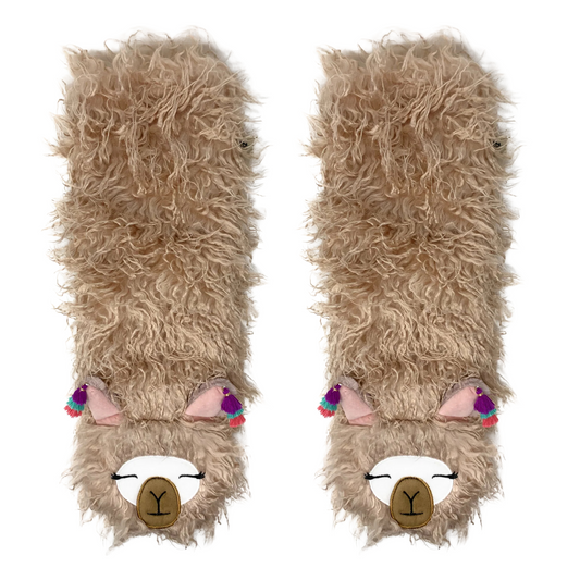 Queen Llama Plush Slipper Socks